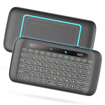 H20 Touchpad Backlit Mini Keyboard 2.4G Wireless Air Mouse Remote Control for Smart TV Android Box PSP