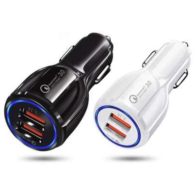 Dual USB Fast Charging Quick Charger QC3.0 USB Car Charger for Mobile Phone